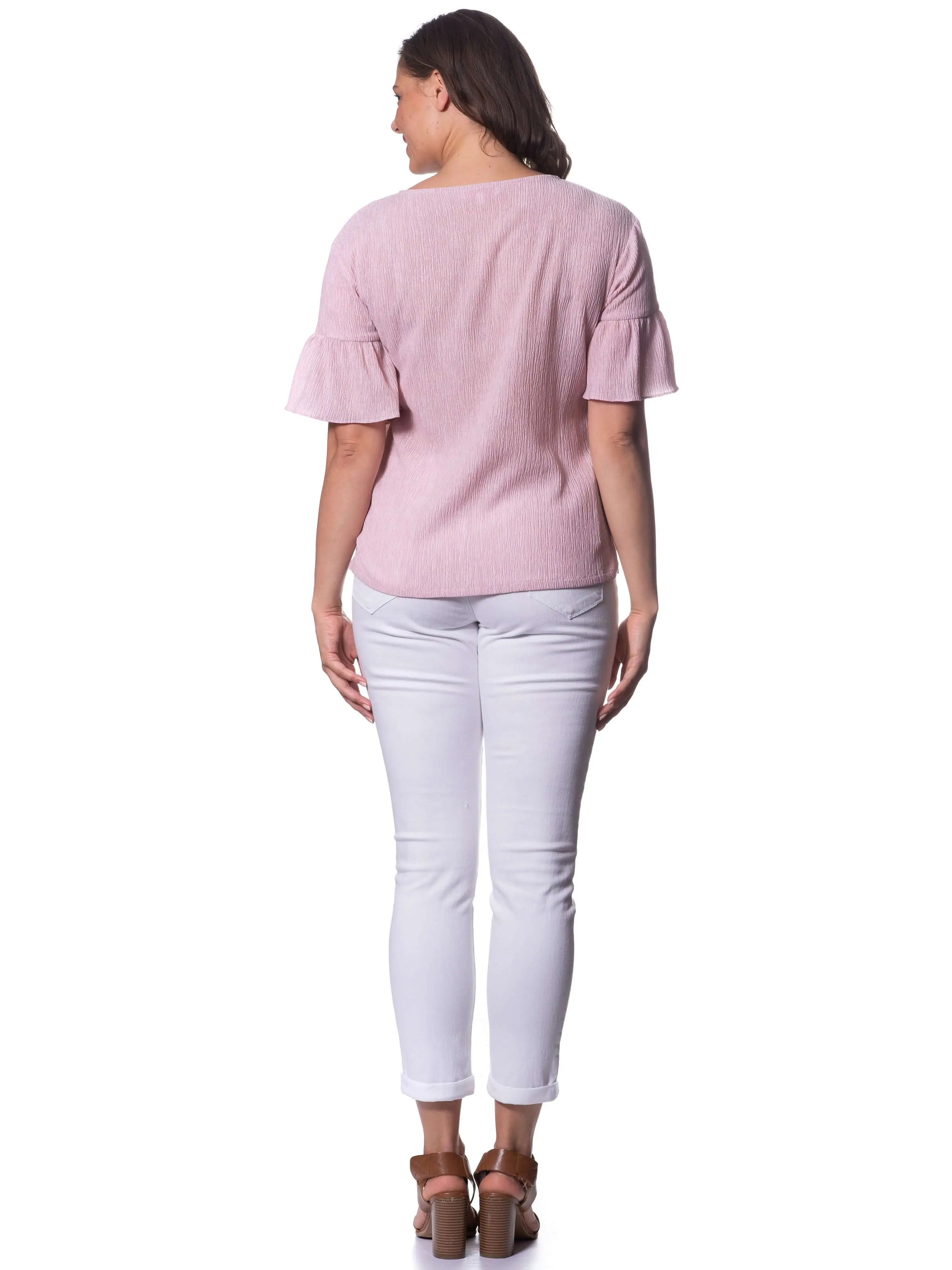 Shell Pink Crinkle Tencil Top Corfu Easy Living