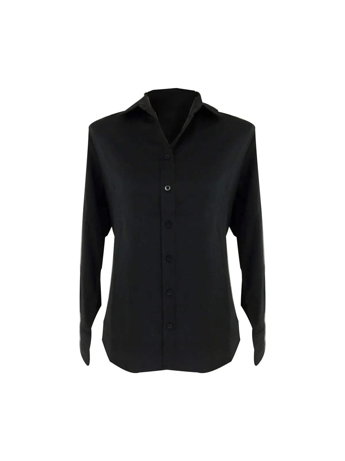 Tailored Black Cotton Shirt Corfu Jeans
