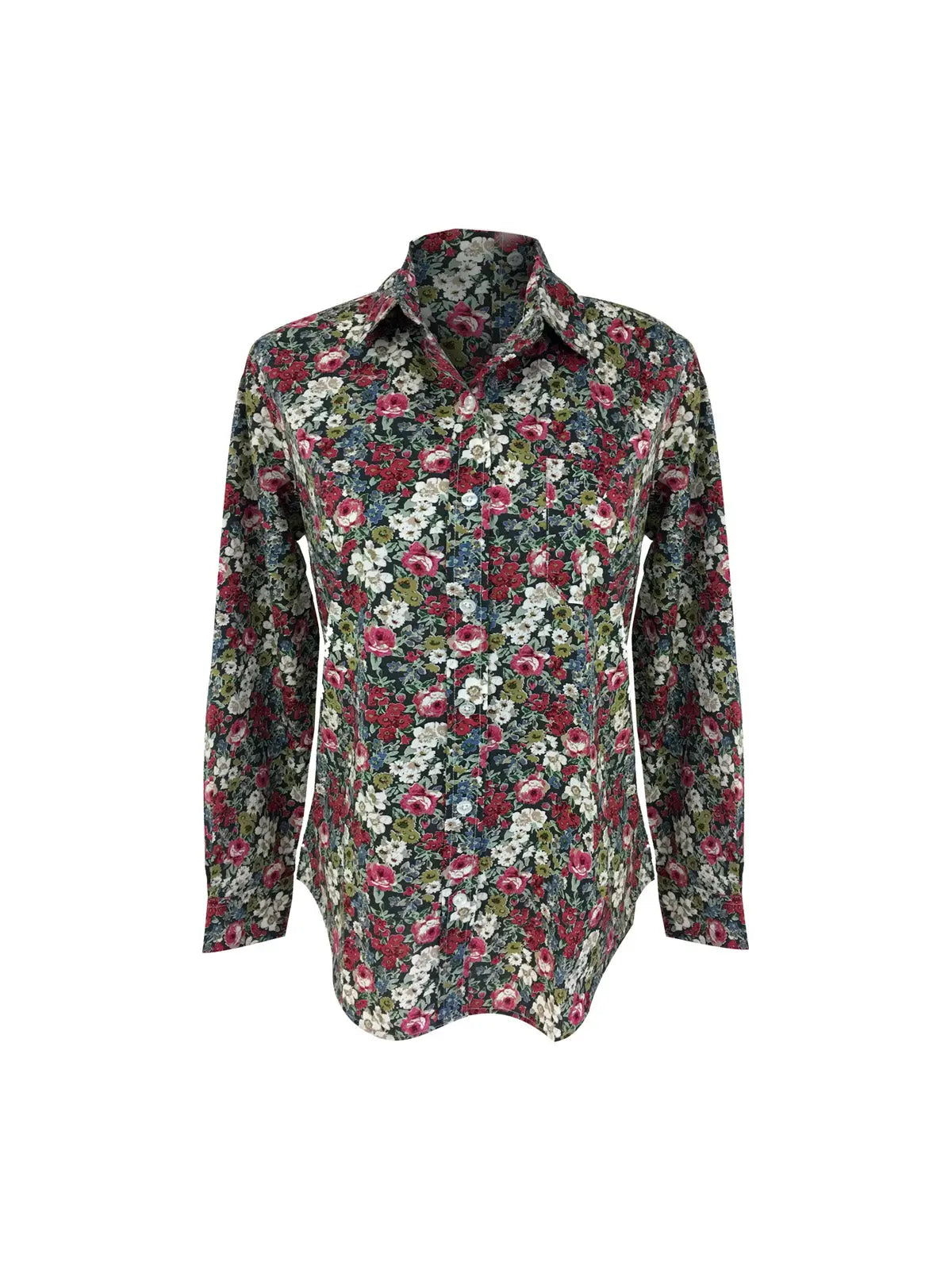 W2126410 Cranberry Floral Shirt Corfu Jeans