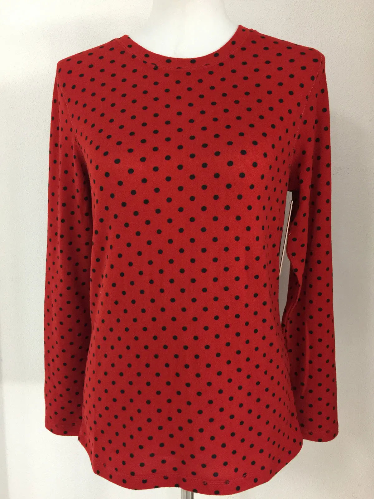 W2138119 Red Ginger Spot Long Sleeve Top Corfu Jeans