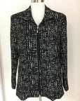 W2138645 Black/White Zip Jacket Corfu Jeans