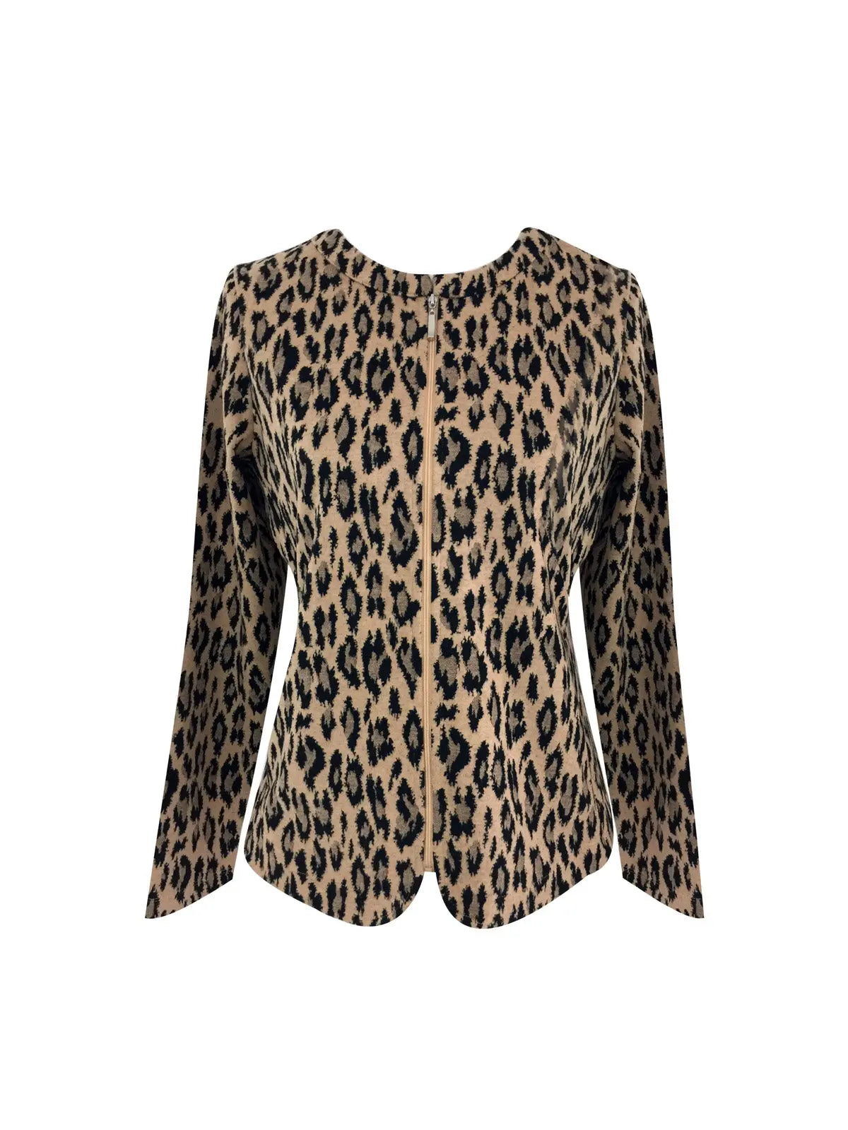W2158674 Leopard Zip Jacket Corfu Jeans