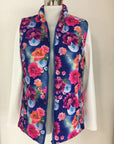W2167657 Floating Floral Vest Corfu Jeans