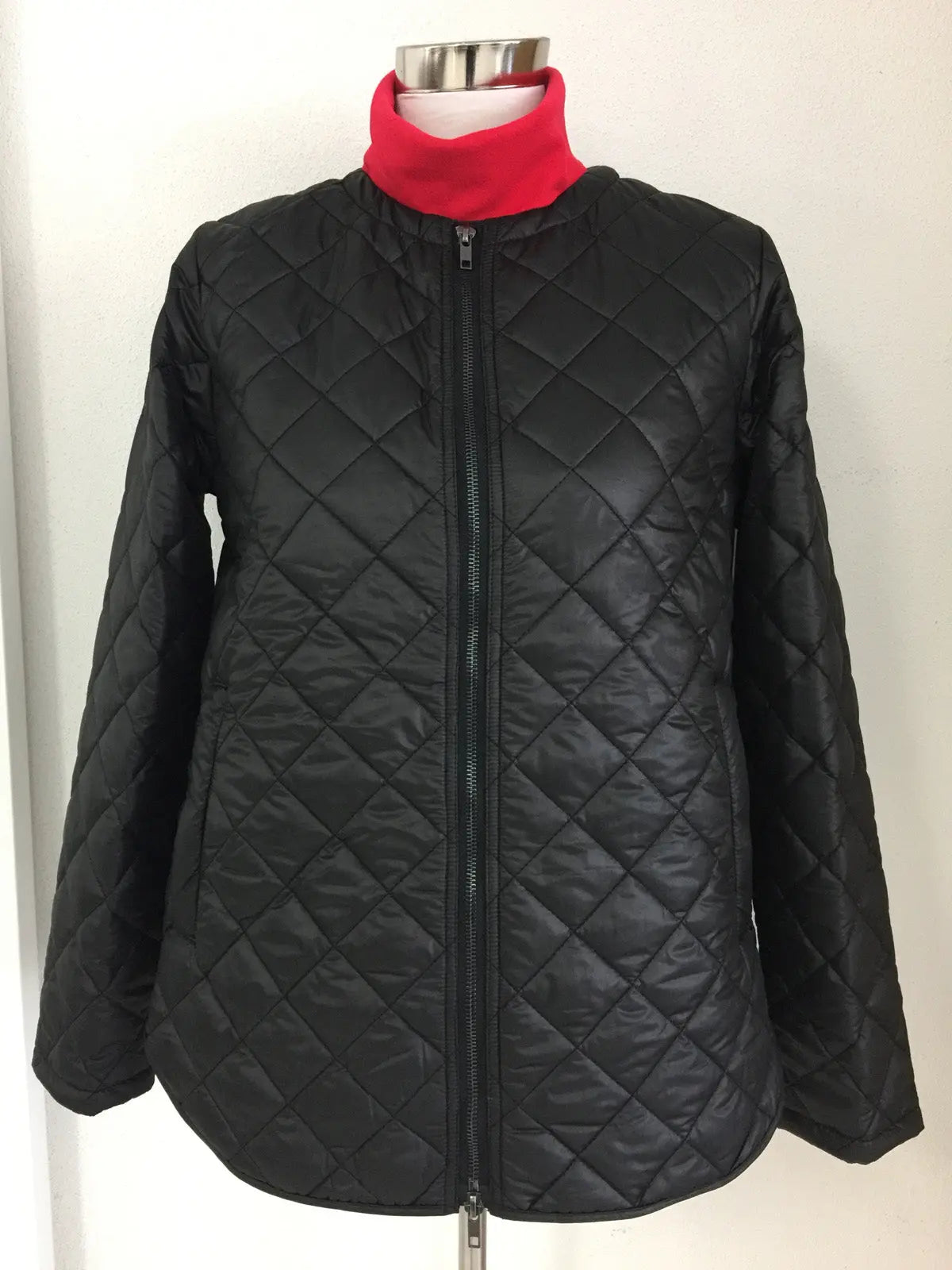 W2167658 Black Quilted Jacket Corfu Jeans