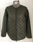 W2167658 Deep Olive Quilted Jacket Corfu Jeans