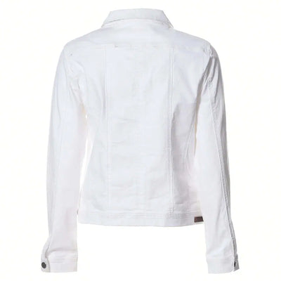 White Stretch Denim Jacket Corfu Easy Living